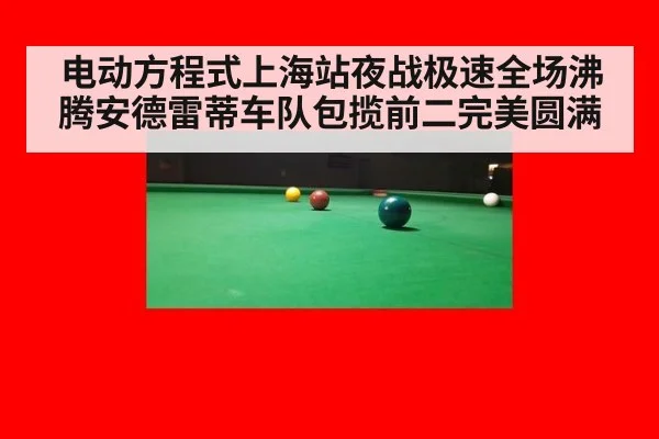 电动方程式上海站夜战极速全场沸腾安德雷蒂车队包揽前二完美圆满